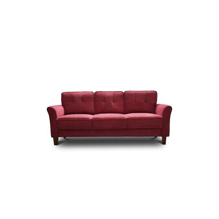 Chic Home Cheverny Sofa Two-Tone Textured Fabric Flared Arm Couch