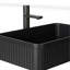 Lavabo vasque rectangulaire noir, lavabo de comptoir en céramique 20 po x 14 po