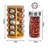 20 Jar Bamboo Spice Rack With Spices Included - Rotating Tower Organizer For Kitchen Spices And Seasonings