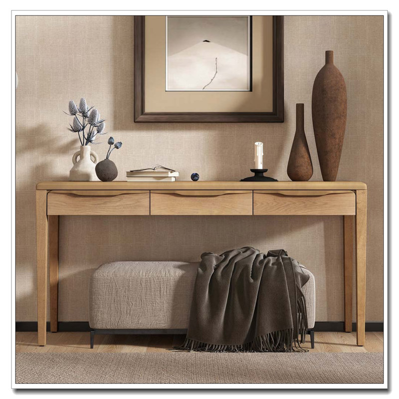 Console élégante 59,84 po, Naturel