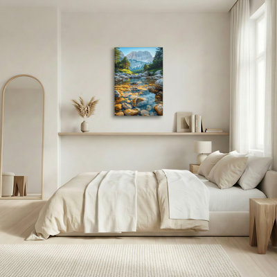 Paysage de montagne, impression sur toile tendue sur toile, ensemble de 1