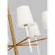 6 Light Metal Dimmable Cylinder Chandelier