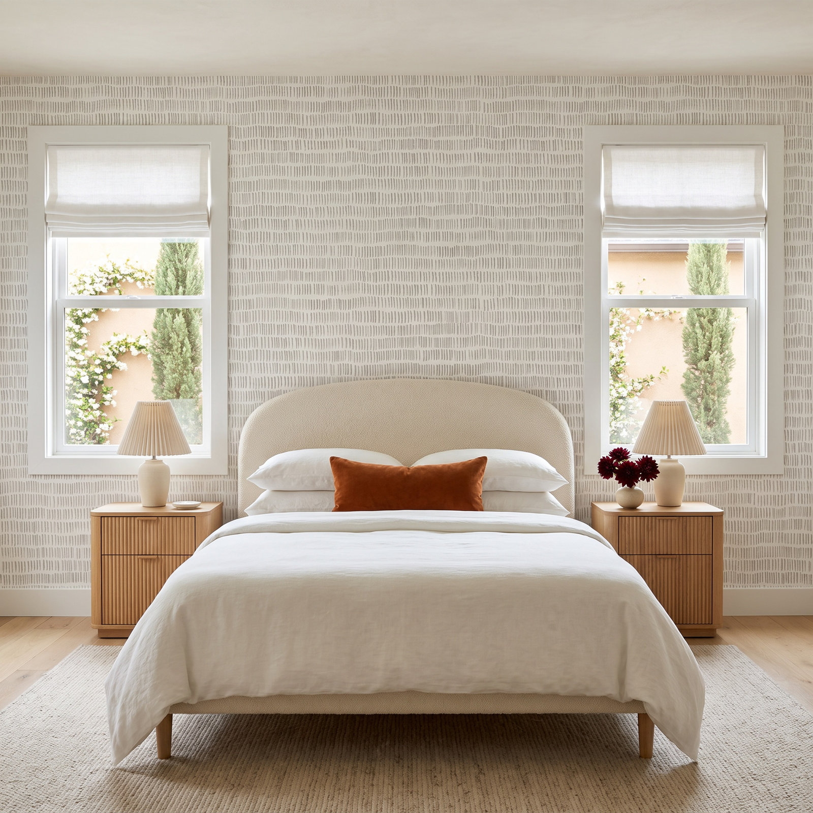 Baylor Modern Striped Wallpaper, Gray 