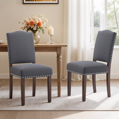 Upholstered Parsons Dining Chairs, Linen Side Chair