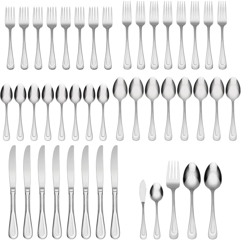 Service For 8, 18/0 Stainless Steel Silverware