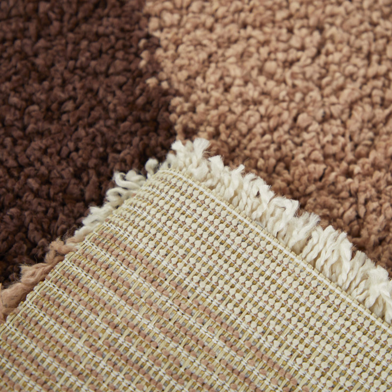 Olanda Rainbow Shag Area Rug, 5'3" Round