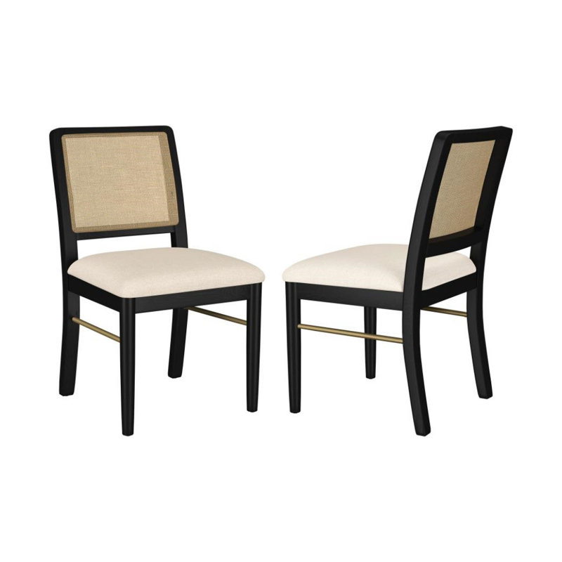 Chaise d'appoint Wailing (ensemble de 2), Noir