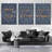3Pcs Blue Gold Inspirational Office Canvas Wall Art Inspiring Motivational Positive Quote Botanical Paintings Pictures Wall Decor Posters Print Artwork For School Bedroom Living Room Home Decoration