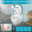 Toilette intelligente avec bidet intégré, ouverture et fermeture automatiques, siège chauffant allongé, capteur de pied encastré, affichage DEL, lavage à l'eau chaude, sécheuse, veilleuse