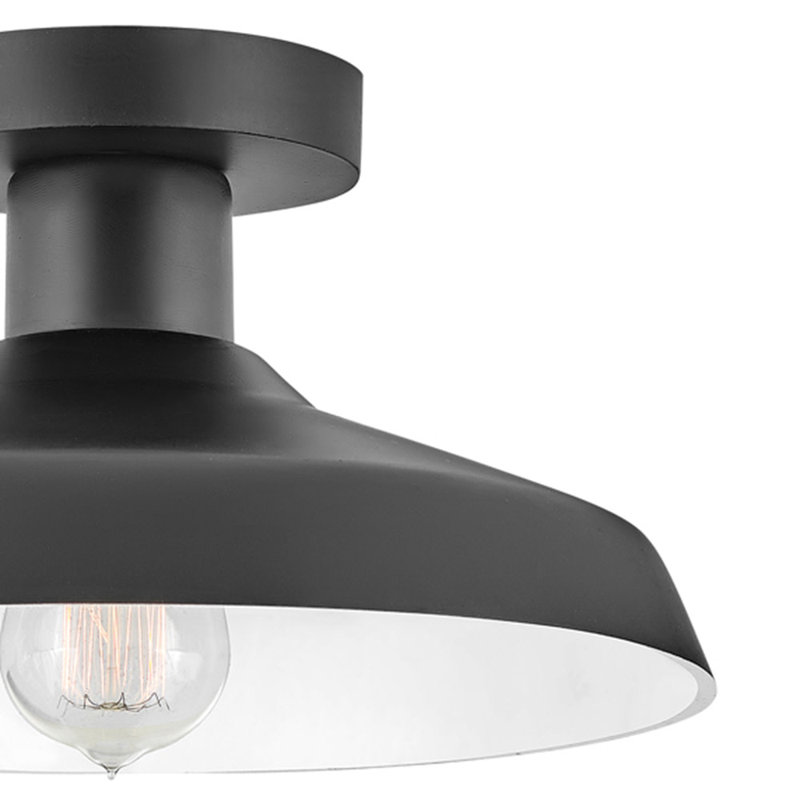 Forge Medium Flush Mount, Black