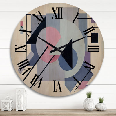 Horloge murale en bois massif Nyani