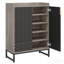 Armoire à chaussures 29,5 po, 5 niveaux, portes d'entrée - gris / noir-130377239