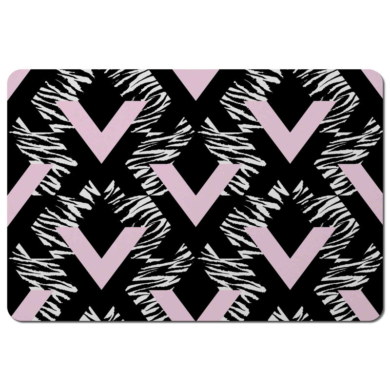 Dirazan Polyester, Wood Geometric Rectangle Placemat