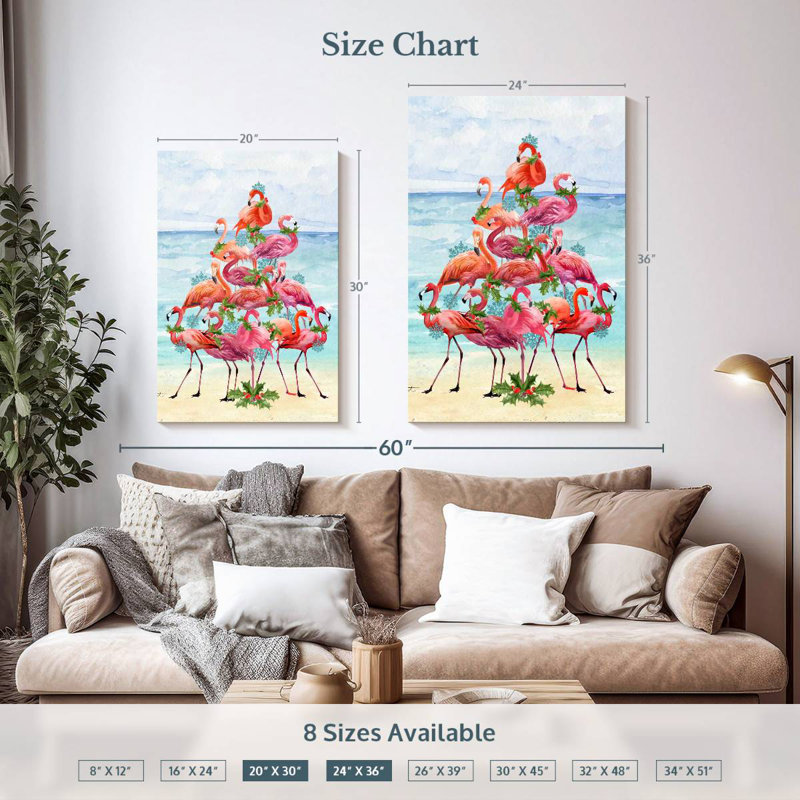 Flamants de Noël Brampt Coastal II, H 36 po x l 24 po