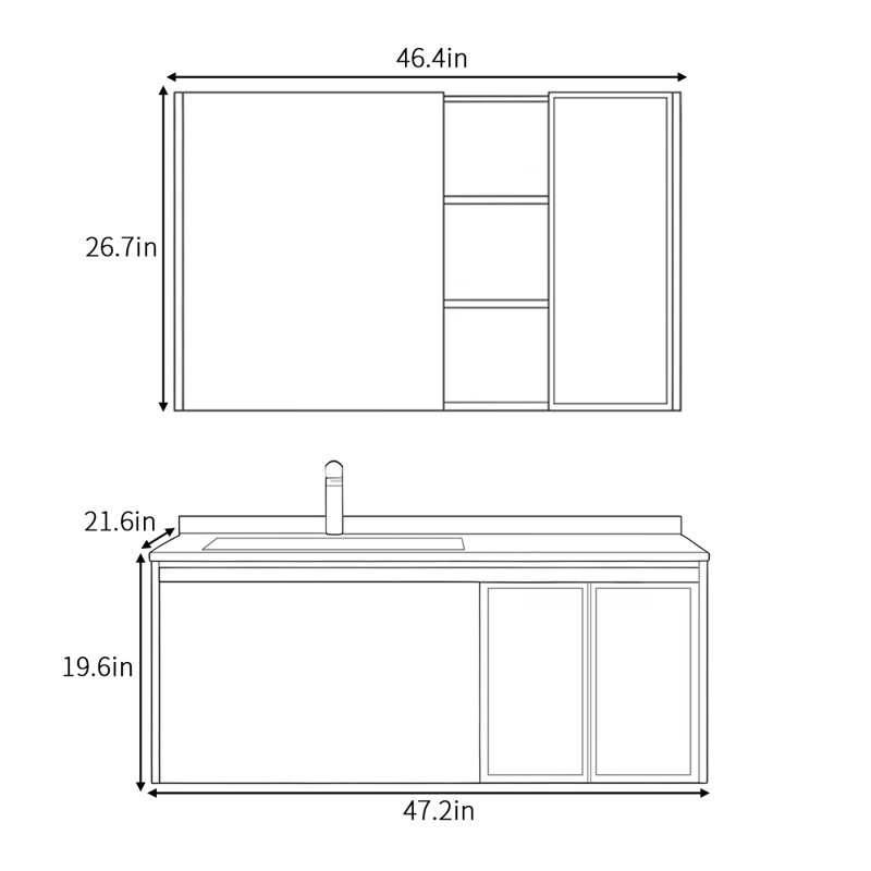 Modern simple style high-end bathroom cabinet