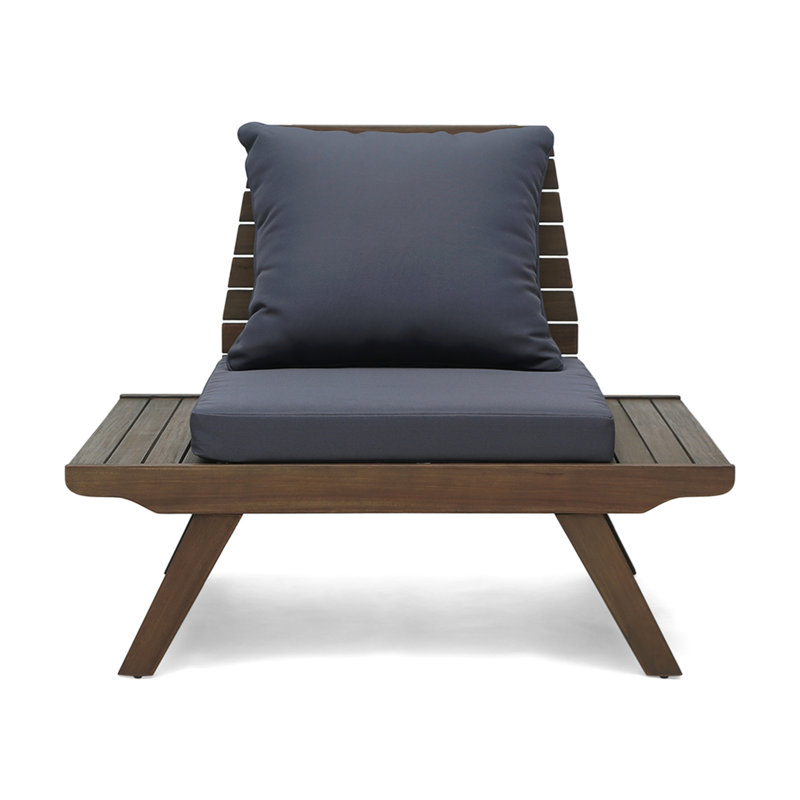 Sedona Club Chair, Gray Cushion/Brown Frame