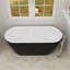 Baignoire de trempage autoportante L 59 po x l 29 po avec drain chromé double-64490093