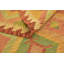 Tapis intérieur en laine rouge/orange/vert 3 pi x 4 pi 10 po one-of-kind à la main-noué la new age Elland