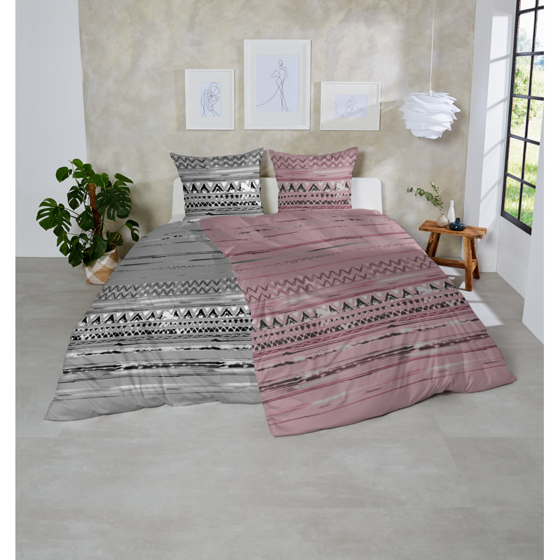 Godmanchester Cotton 203 TC Duvet Cover Set, Single - 1 Pillowcase (80 x 80 cm), Rosewood