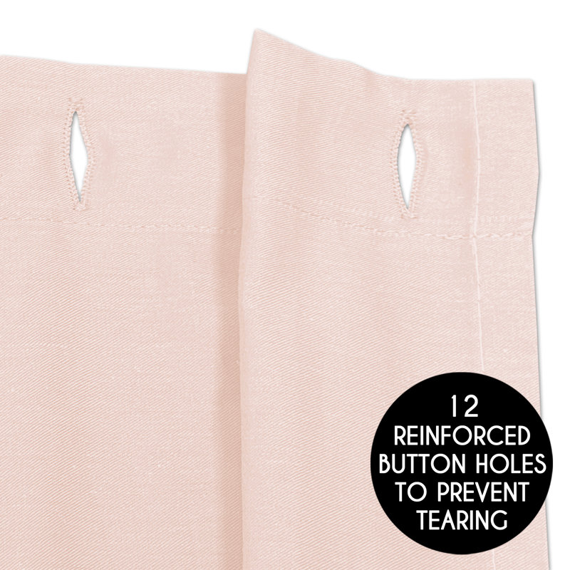 Pink Cotton Bohemian Shower Curtain with Tassel Fringe