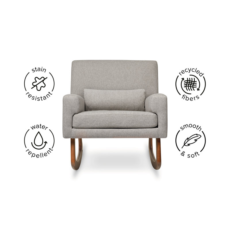 Sleepytime Rocking Chair, Gray Polyester, Light