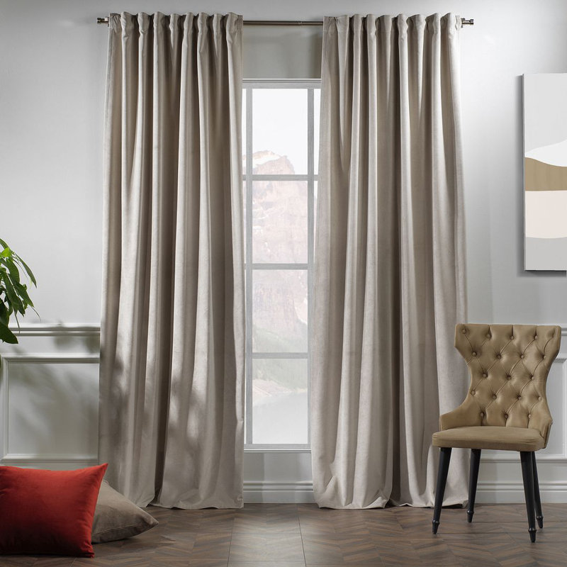 Panneau simple décoratif extra large en velours mat sur mesure, 15 SEASHELL, L 52 po x L 95 po