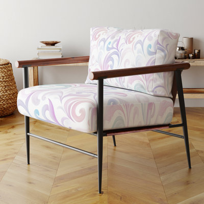 Chaise d'appoint Boho - Fauteuil à tourbillons pastel intemporel
