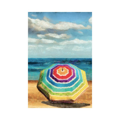 Beach Umbrella I by Alonzo Saunders - Wrapped Canvas Painting