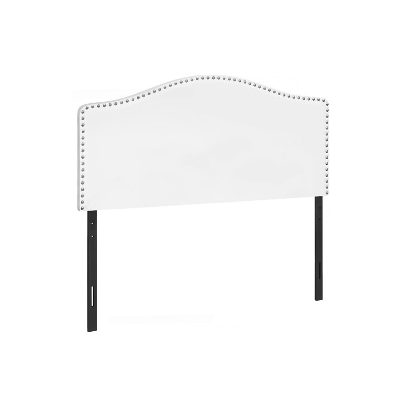 Bed, Headboard OnlyBedroom, Upholstered, Leather Look, Transitional, Full/Double, White