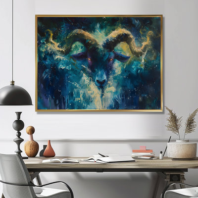 Blue Astrology Capricorn Cosmic Constructor - Astronomy Capricorn Wall Decor