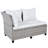 5-Piece Outdoor Patio Rattan Sofa Set, Sectional PE Wicker L-Shaped Garden Furniture Set with 2 Extendable Side Tables, Dining Table and Washable Covers for Backyard, Poolside, Indoor-1444161493