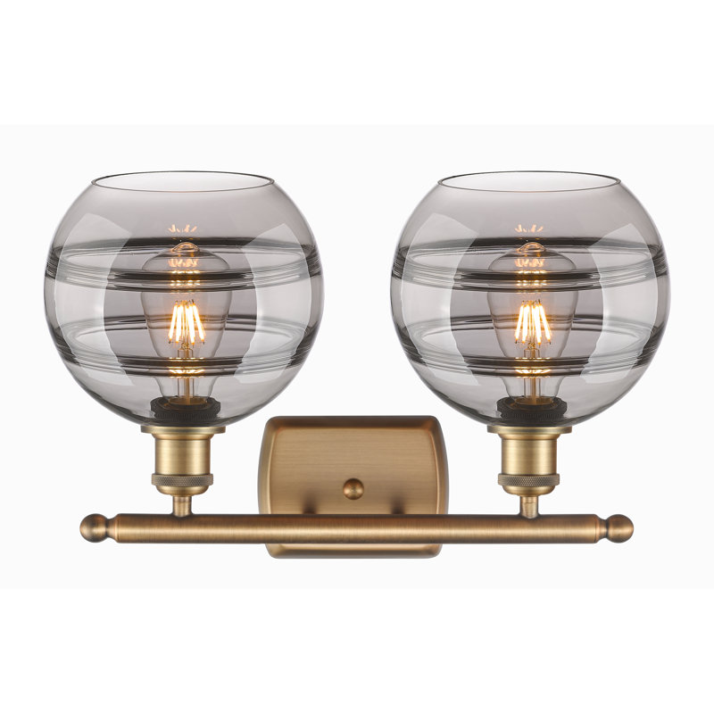 Bienes 2 - Light Dimmable Vanity Light, Brushed Brass, Light Smoke