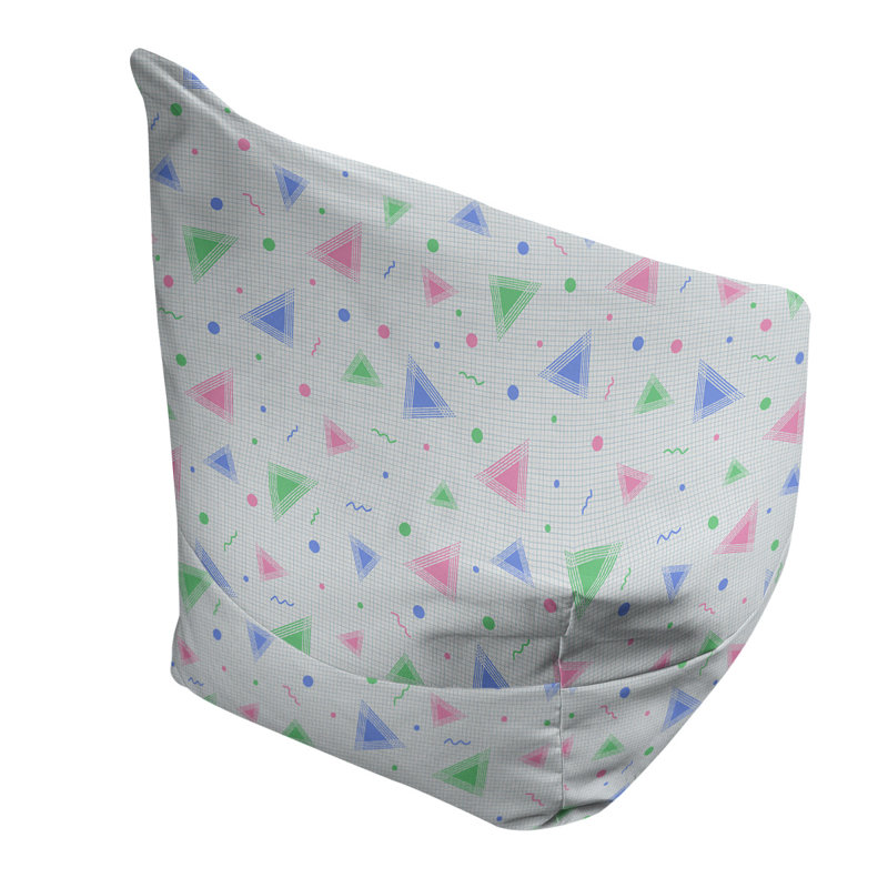 Petite chaise à sacs à billes & Leffel, Pas de bourre, Bleu / vert, H 120 po x L 2 po x P 60 po