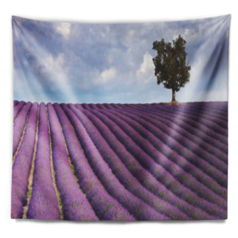 Tapisserie «Lone Tree in Provence Lavender», H 50 po x l 60 po