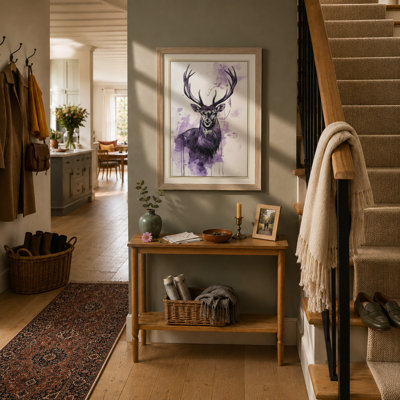Stag in Abstraction Eclectic - Framed Print