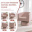 Velvet Swivel Barrel Chair-469805714