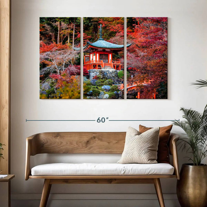Adella Daigoji Japanese Temple, 32" H x 50" W