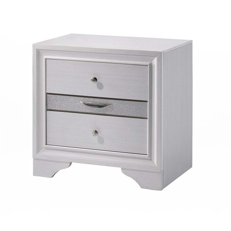 Table de chevet contemporaine 1Pc, Blanc