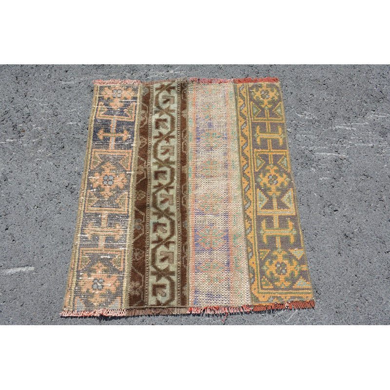 Turkish Rugs, Boho Rugs, 2.4x2.6 ft Small Rug, Beige Statement Rugs, Vintage Rug