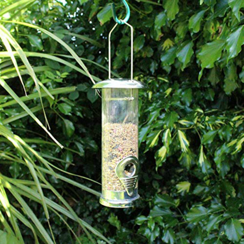 Estelle Metal Hanging Tube Bird Feeder