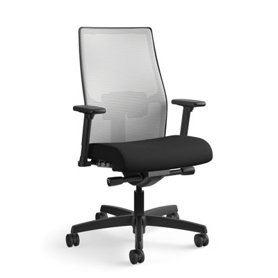 HON Ignition 2.0 Mid-Back Task Chair, Advanced Tilt, Black Frame, Fog