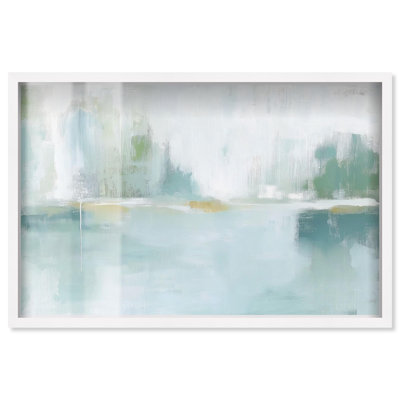 Miroir Aqua Dream I, Shadowbox, impression murale sarcelle par Art Remedy