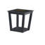 Ensemble de tables basses 3 pièces Table de bout rectangulaire Deux tables de bout assorties Plateau en MDF / verre noir Base en bois Tablette inférieure ouverte Présentoir de rangement supplémentaire