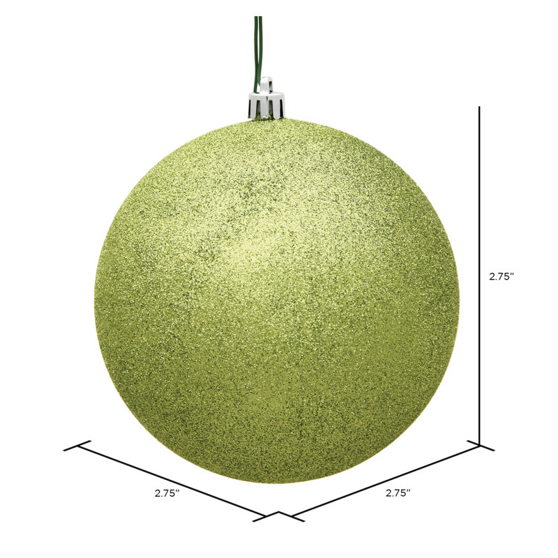 Ornement boule des Fêtes, Lime, H 2,75 po x l 2,75 po x P 2,75 po