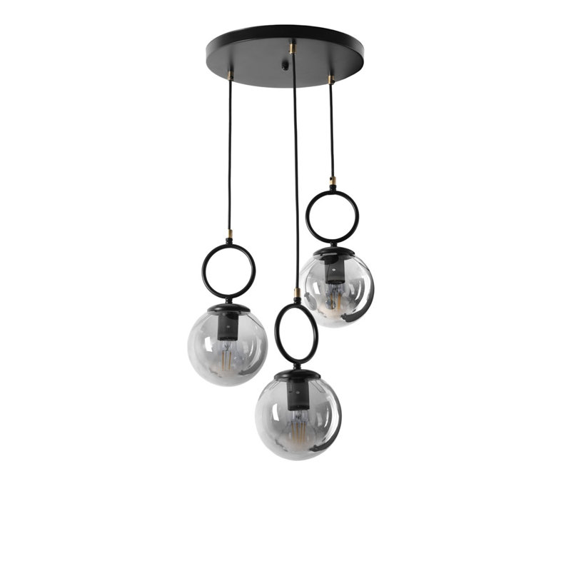 Coso 3 - Light Cluster Pendant, Black, Grey