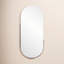 Dante Oval Stainless Steel Beveled Mirror-43046307
