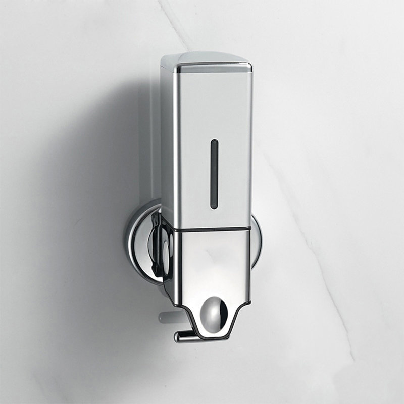 Distributeur de savon mural pour salle de bain, Argent