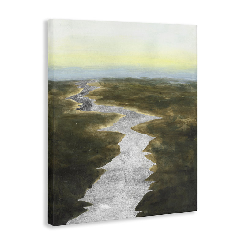 «Silver River Landscape», art mural par Michael Willett, H 48 po x l 36 po