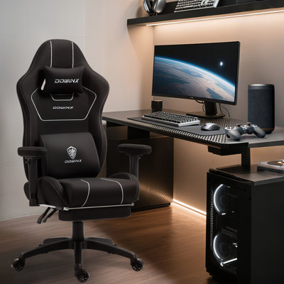 Ergonomic Gaming Chair - Massage Lumbar Support, Pocket Spring Cushion, Reclining Office Chair for Adults
