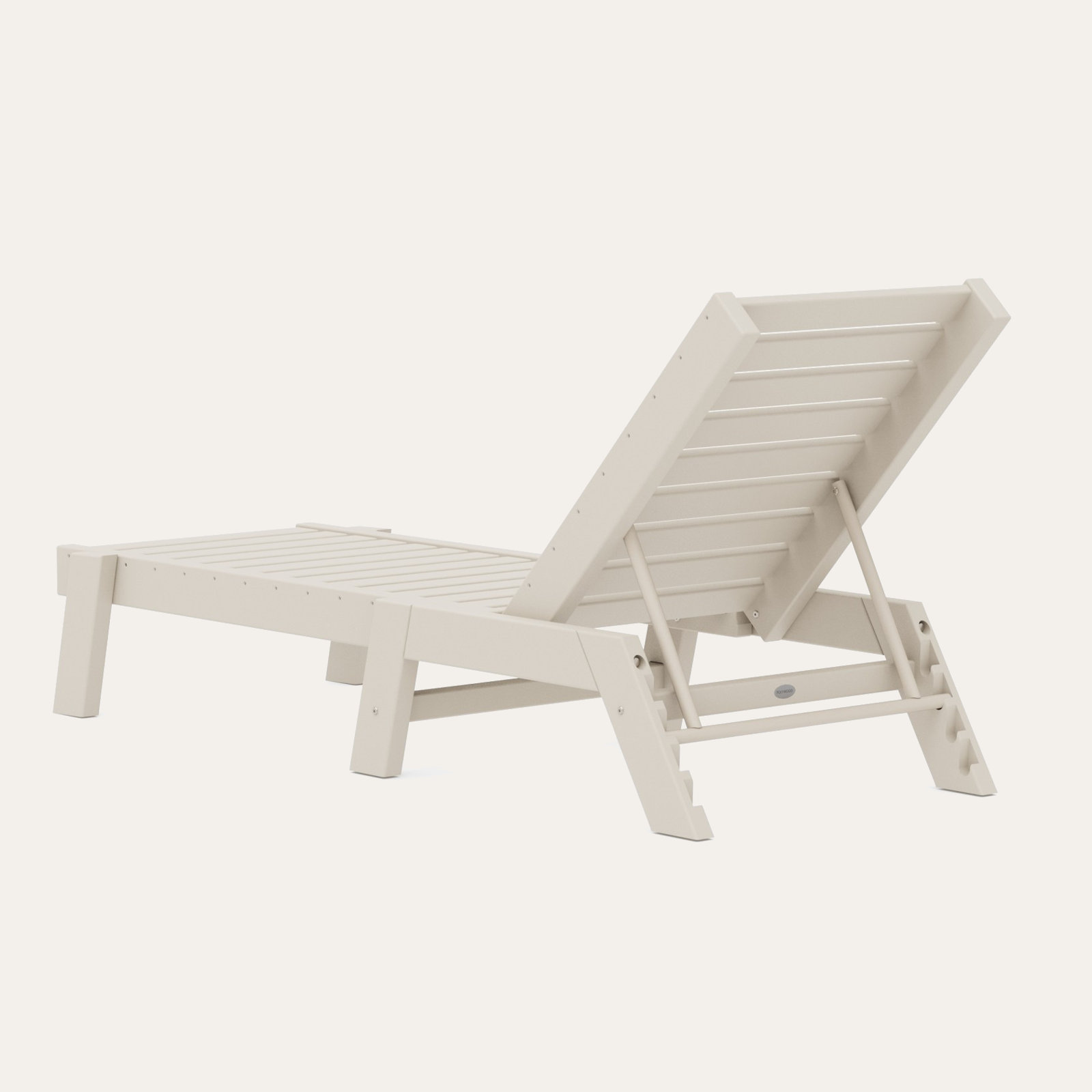 POLYWOOD® Captain 25" Patio Chaise Lounge, Sand